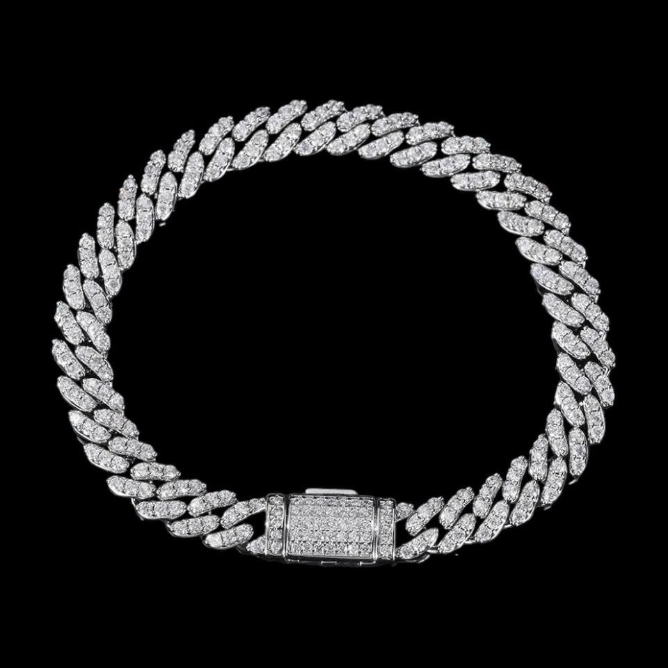 8mm Moissanite Diamanten Cuban Armband