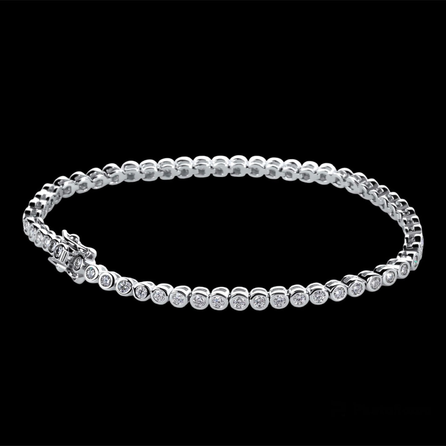 2mm Ronde Moissanite Diamanten Tennis Armband