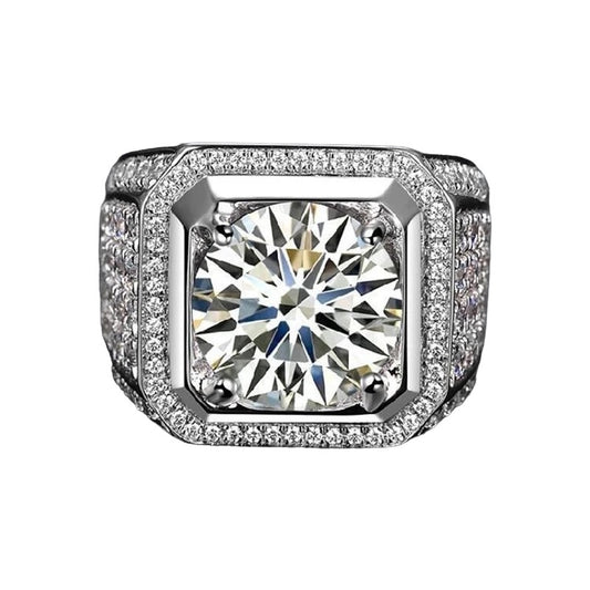 2ct Vierkante Zilveren Moissanite Diamanten Ring