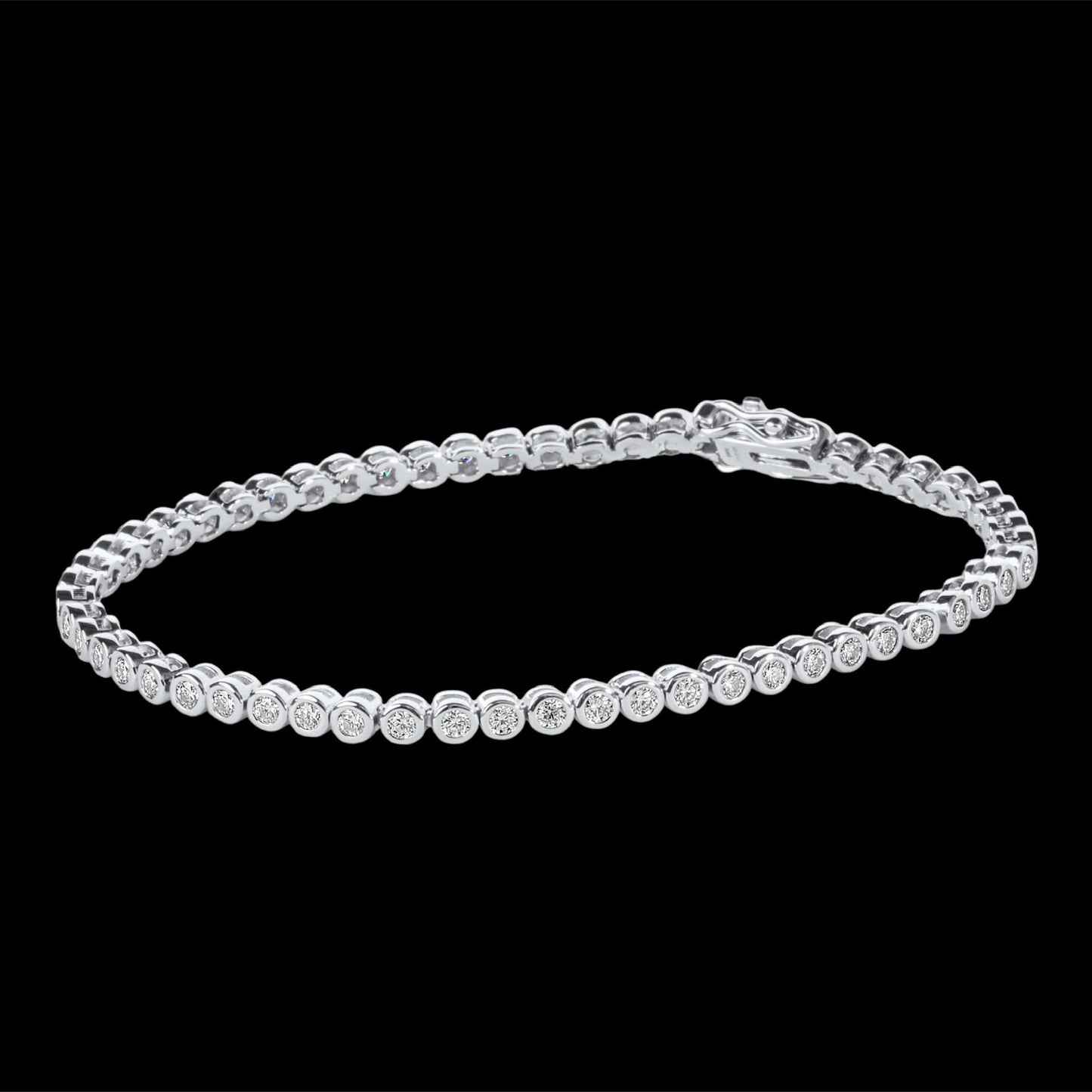 2mm Ronde Moissanite Diamanten Tennis Armband