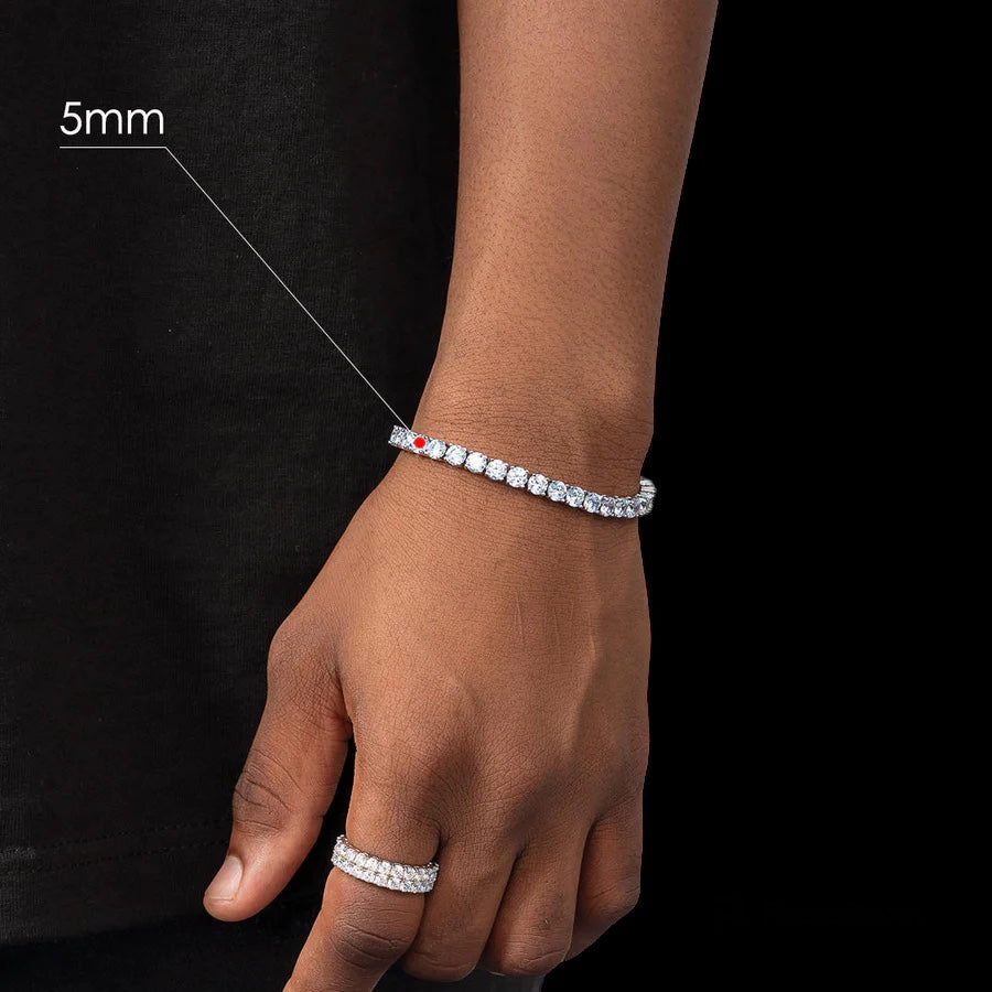 5mm Moissanite Diamanten Tennis Armband