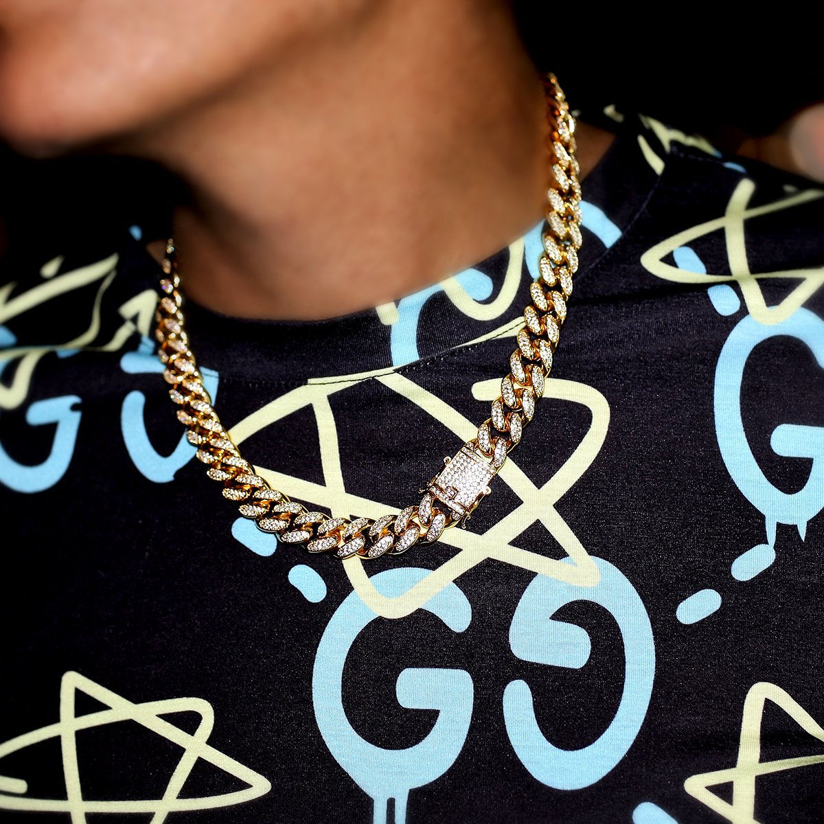 12mm Goldplated Diamanten Miami Cuban