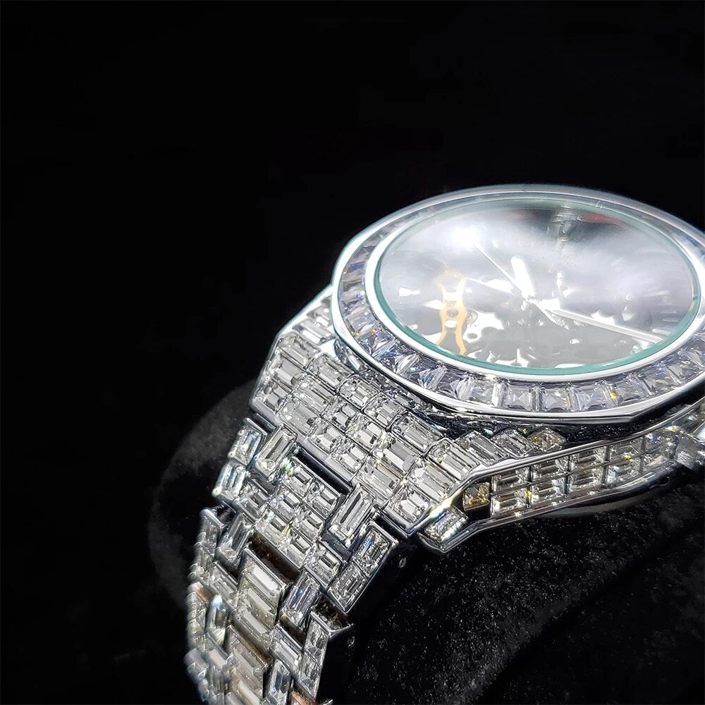 Baguette Diamanten Automatische Royal Skeleton horloge