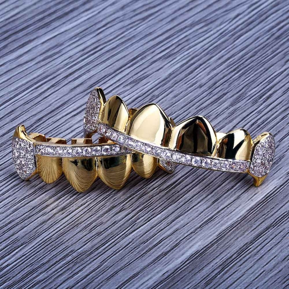 Premium Iced Out Fang Grillz Set