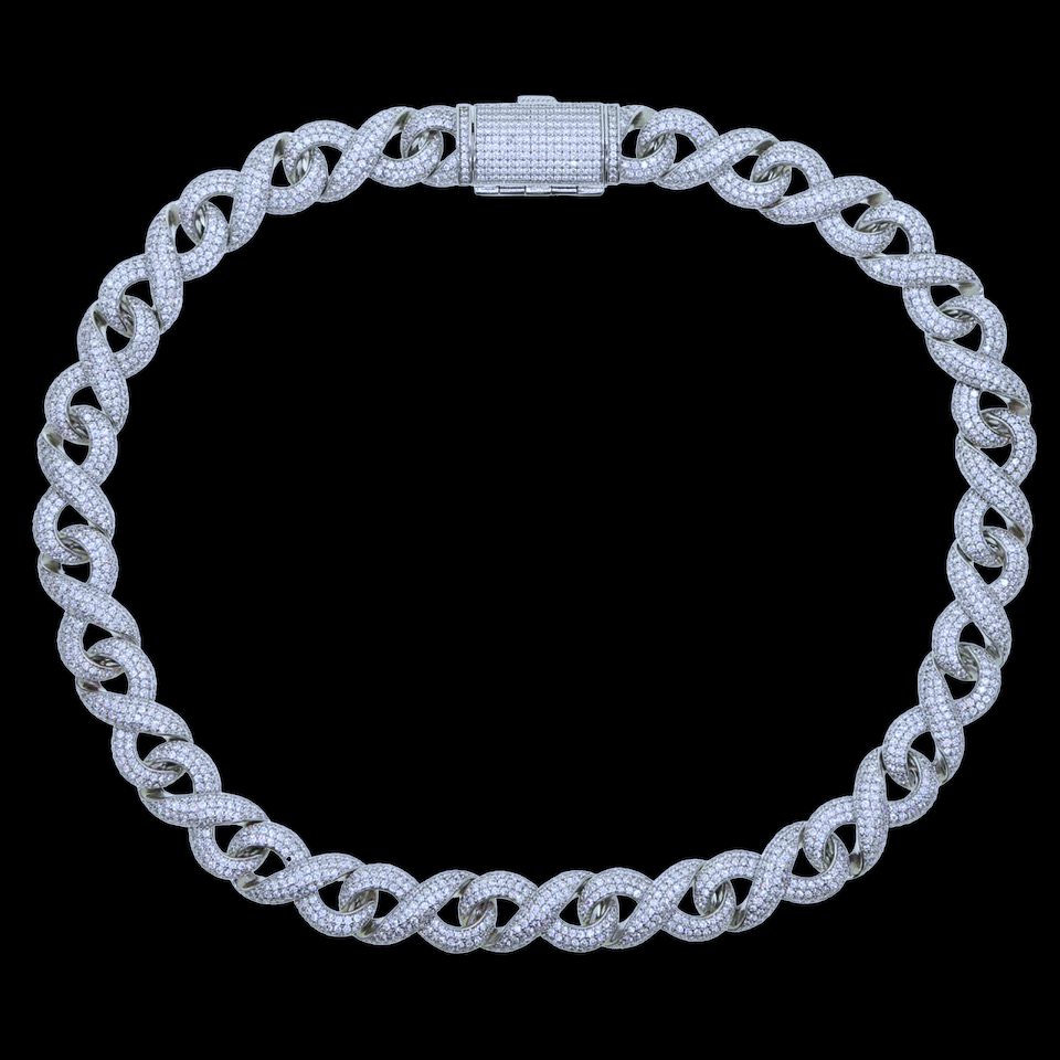 Diamanten Infinity Cuban Link Ketting