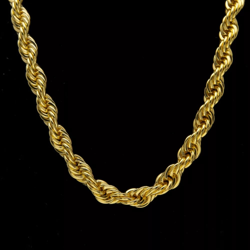 10mm Gold Plated Dookie Rope Ketting