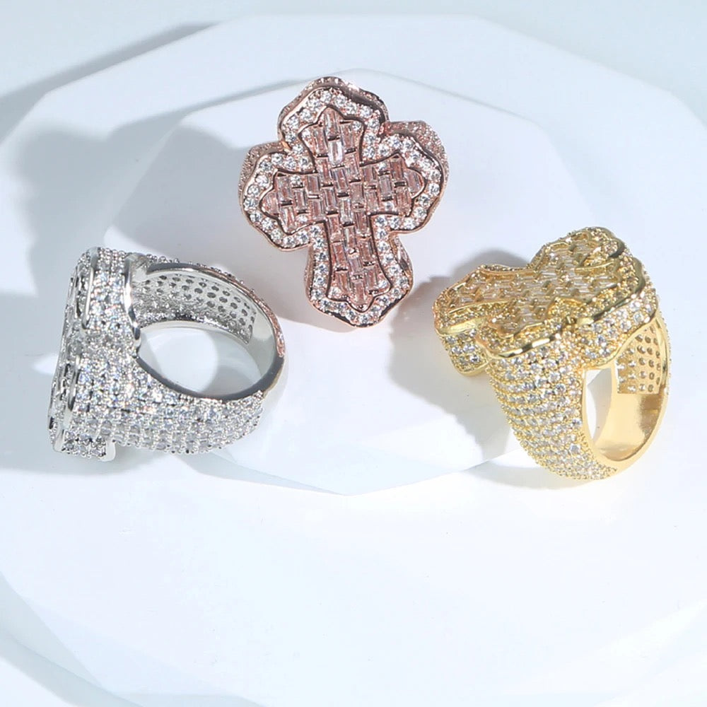 Baguette Diamanten Kruis Ring