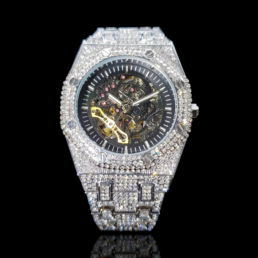 Diamanten Automatische Royal Skeleton horloge