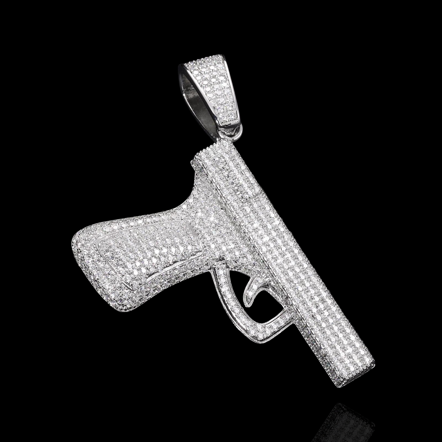 Custom Made Moissanite Diamanten Glock Gun