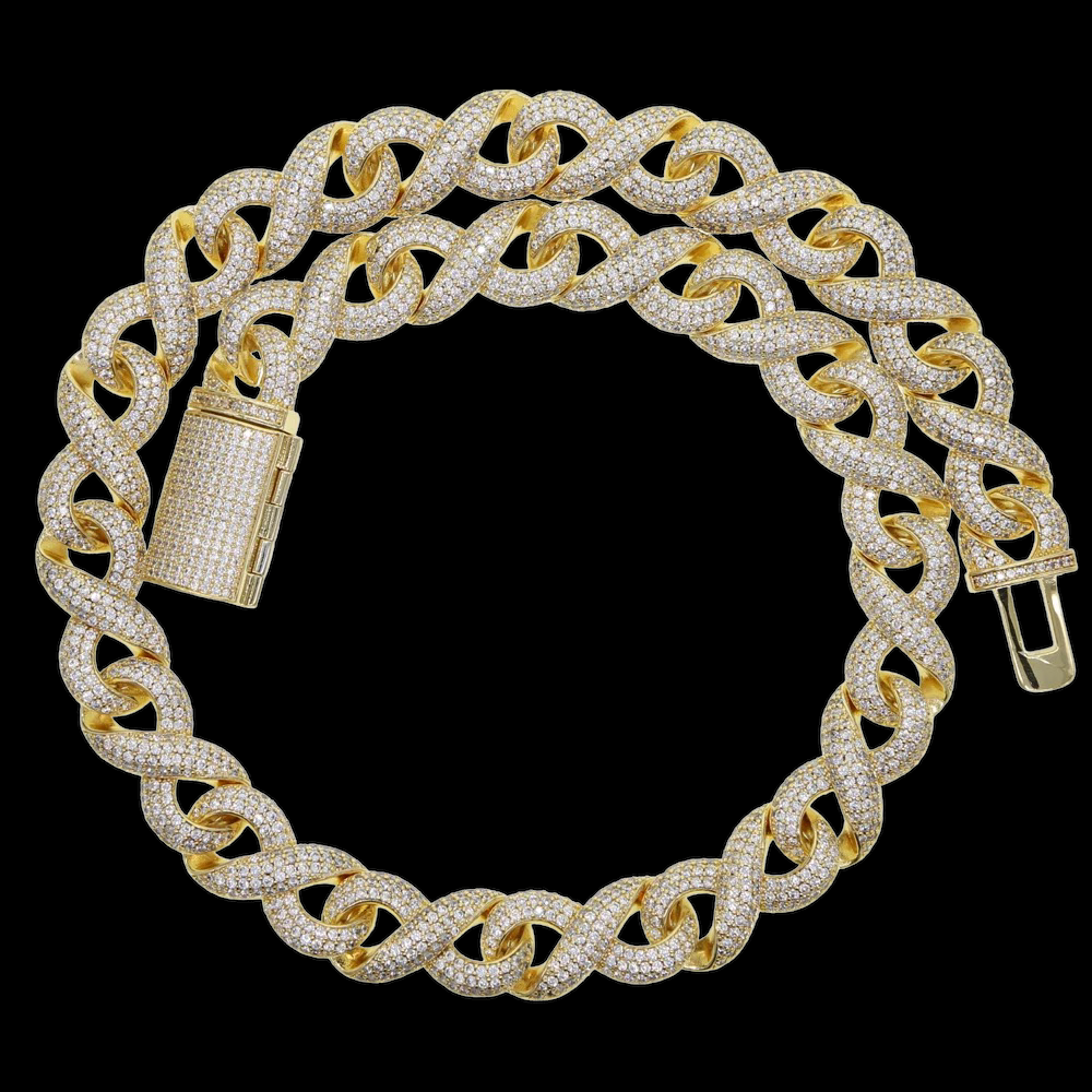 Diamanten Infinity Cuban Link Ketting