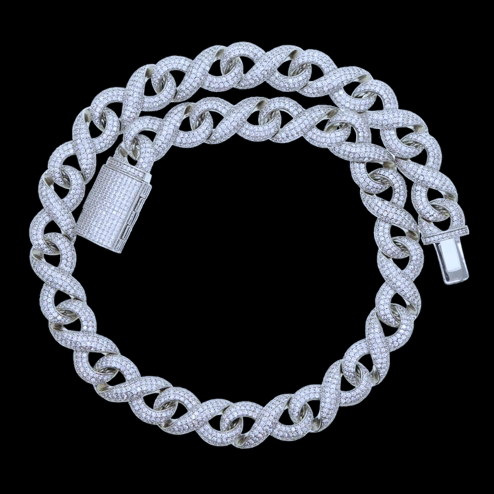 Diamanten Infinity Cuban Link Ketting