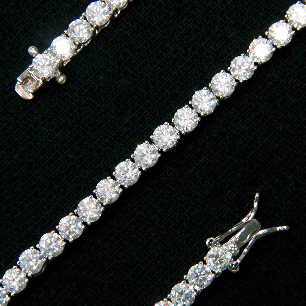 4MM WHITE GOLD PLATED TENNIS BRACELET