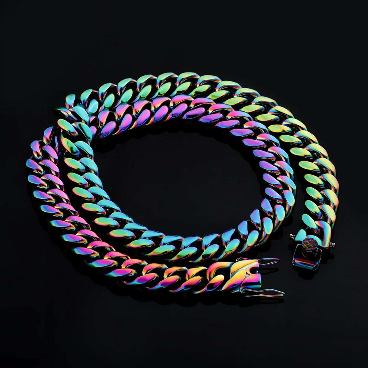 14mm Neo Chrome Miami Cuban Ketting