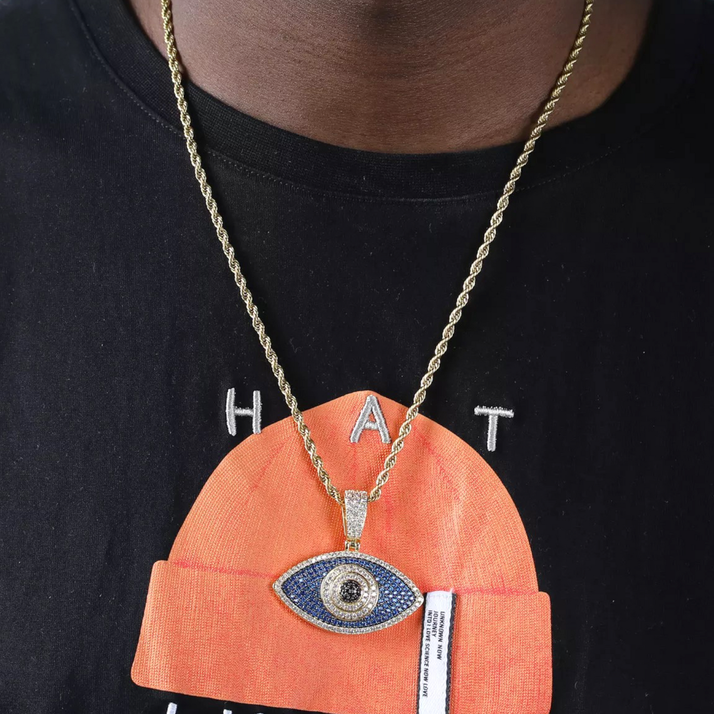 Gold Plated Boze Oog Hanger
