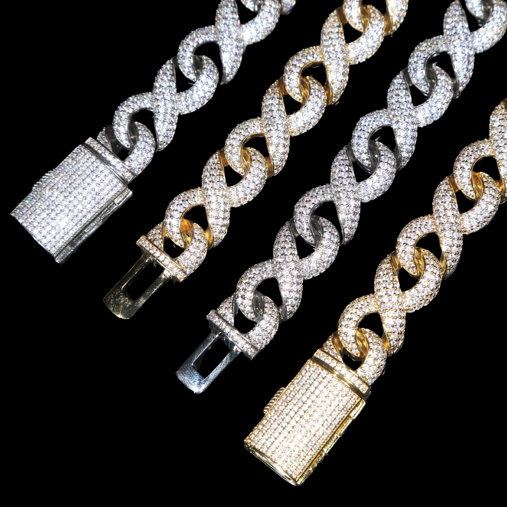 Diamanten Infinity Cuban Link Ketting