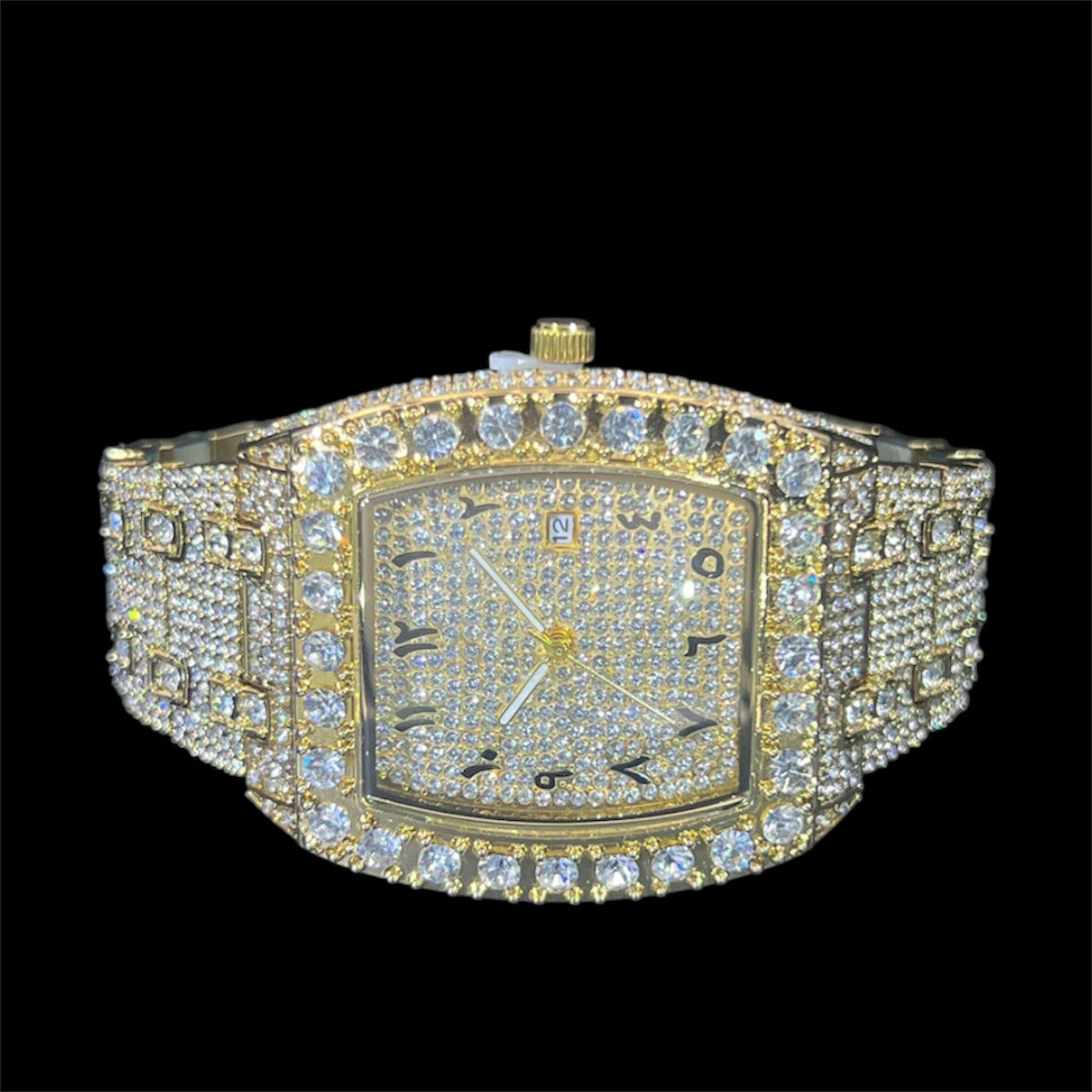 Millionaire 44mm – Fully Iced Goud Verguld Horloge