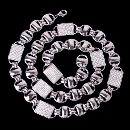 14mm White Gold Magnum King Chain