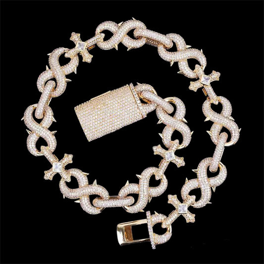 Diamond Infinity Cross / Cuban Chain