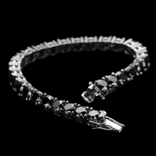 5mm Black Moissanite Diamond Tennis Bracelet