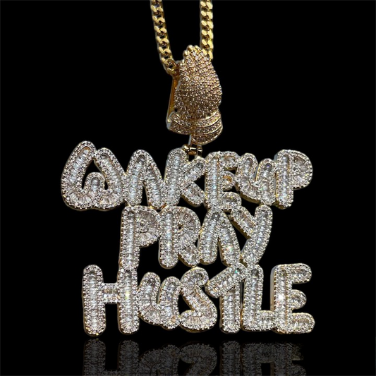 Wake Up, Pray, Hustle Pendant