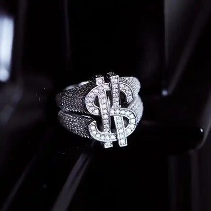 Premium Iced Out Dollar Ring