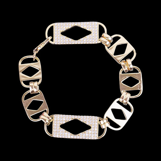 14mm Koningsketting Armband met Ruiten