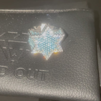 Iced Out Blue Star Ring