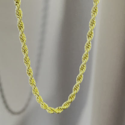 10mm Gold Plated Dookie Rope Chain