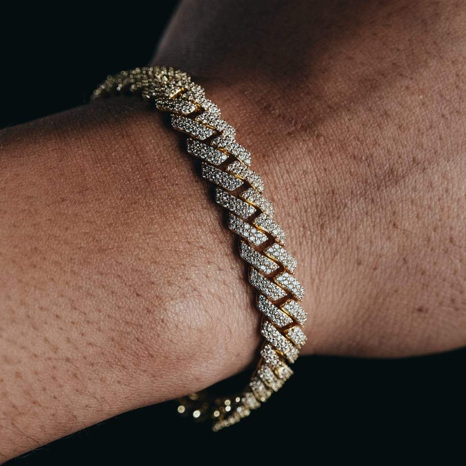 10mm Gold Plated S-Link Cuban Bracelet