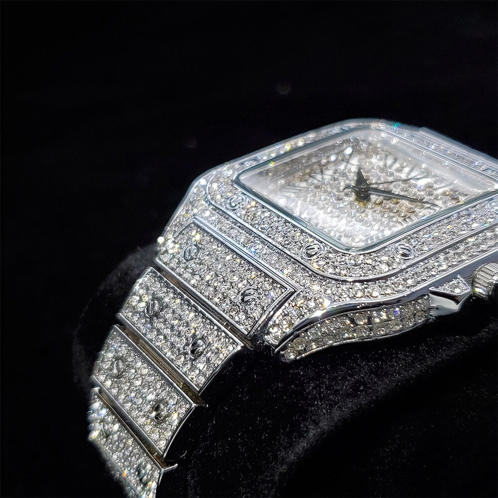 Fully Iced Out King Square Watch