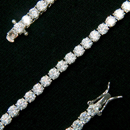4MM WHITE GOLD PLATED TENNIS CHAIN