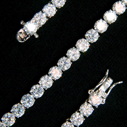5MM WHITE GOLD PLATED TENNIS NECKLACE