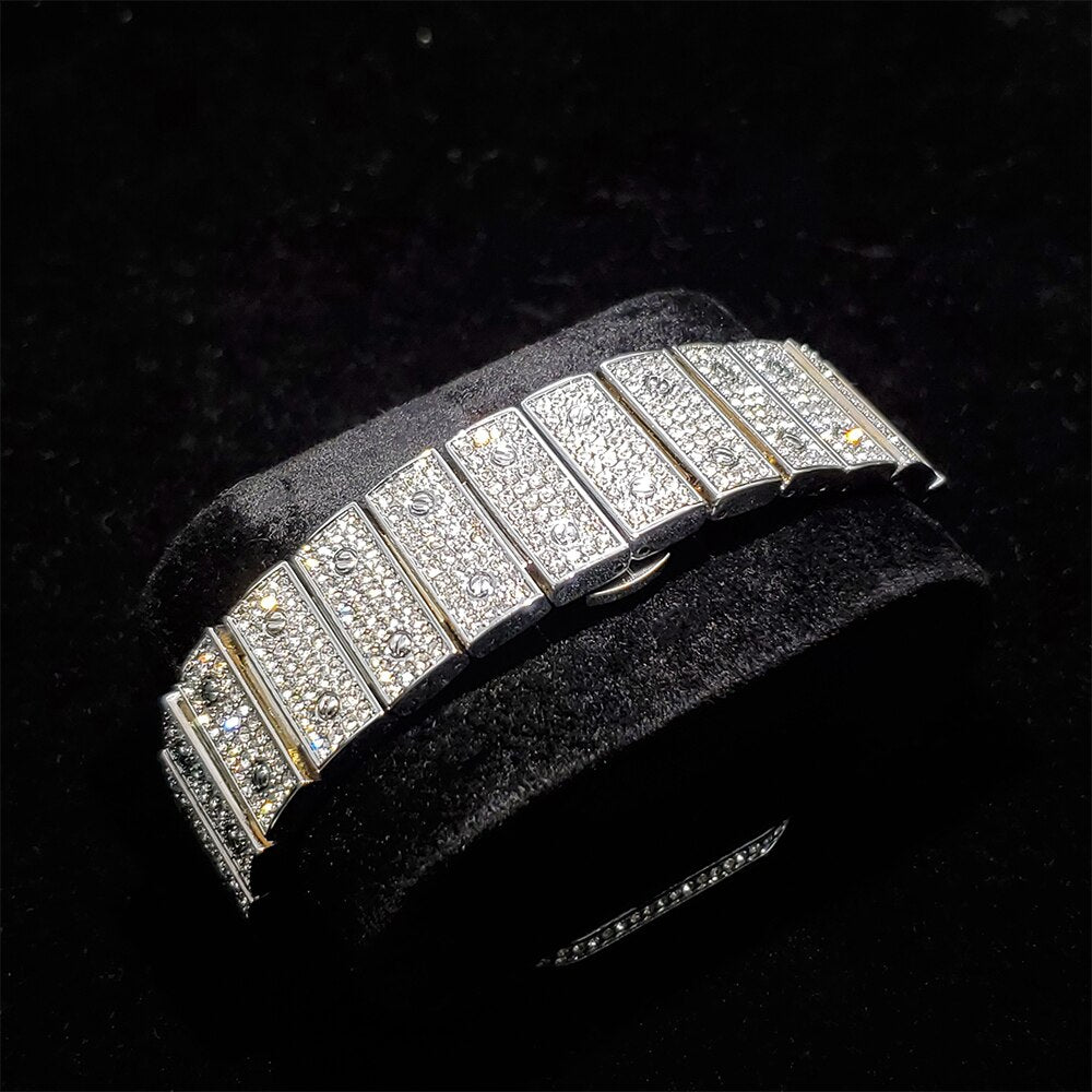 Fully Iced Out King Square Horloge