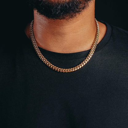 8mm Gold Plated Miami Cuban Ketting