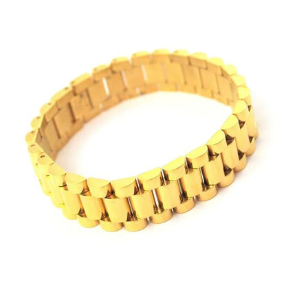 Goldplated Presidential Rolex Link Armband