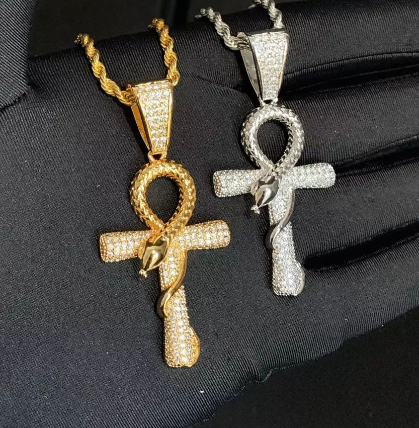 Ankh Kruis Hanger Met Slang