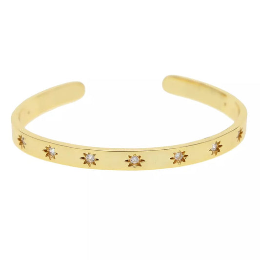 Gold Plated Star Bangle