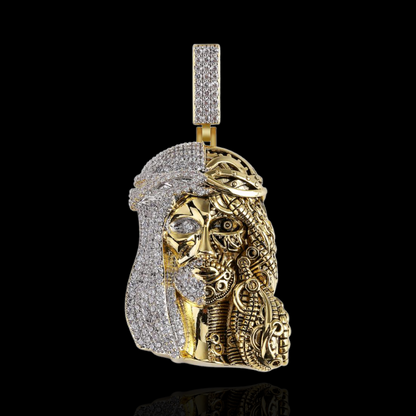 Gold Plated Cyborg Jezus Hanger