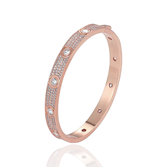 Diamond Eternity Bangle Bracelet | Rose