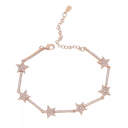 Rose Gold Plated Hemelse Sterren Armband