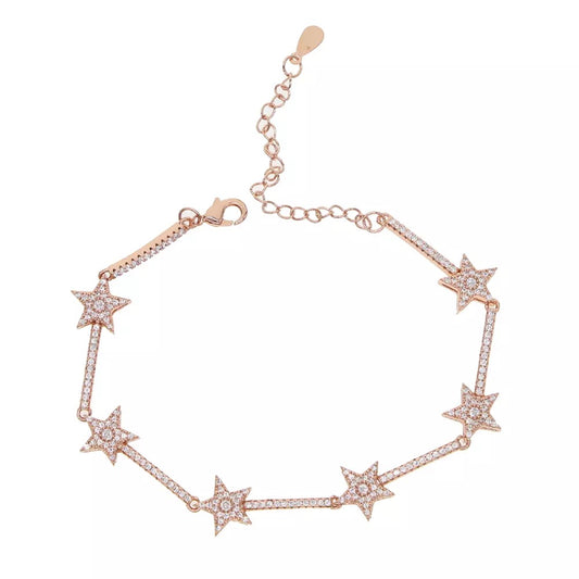 Rose Gold Plated Hemelse Sterren Armband