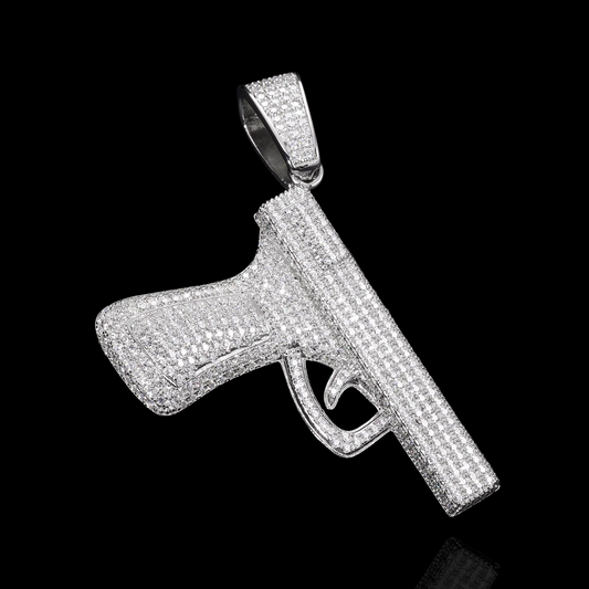Custom Made Moissanite Diamanten Glock Gun