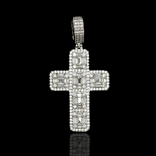 Baguette Diamond Cross Pendant