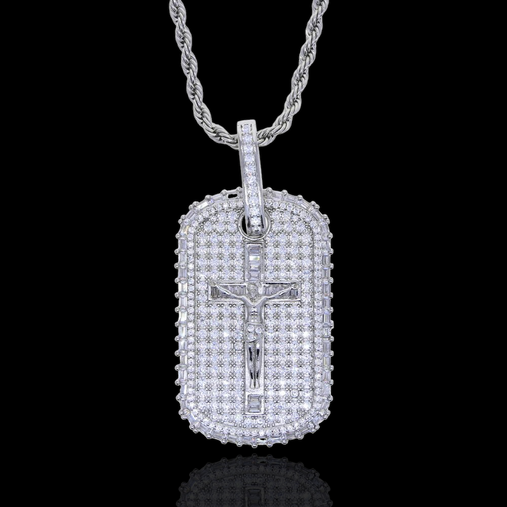 Dog Tag Kruis Hanger
