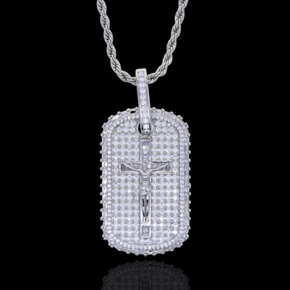 Dog Tag Kruis Hanger