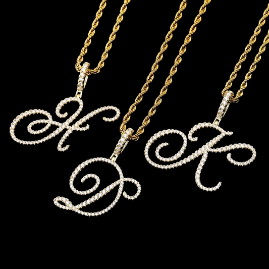 Cursive style Letter Pendant