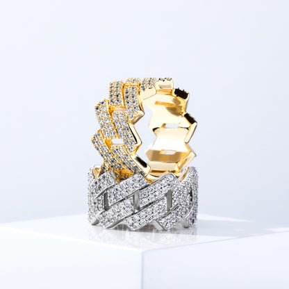 Premium S-Schakel Goldplated Cuban Ring
