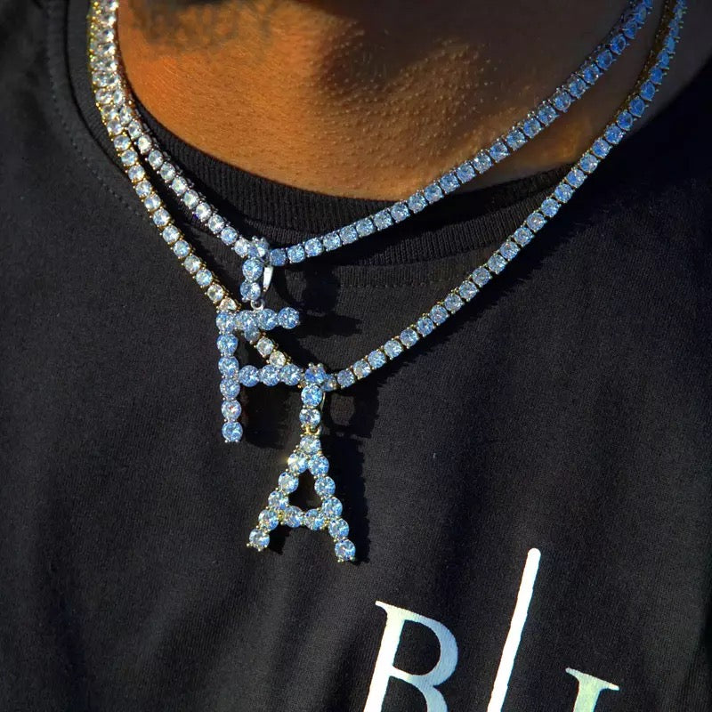 Gold plated Diamond Letter pendant