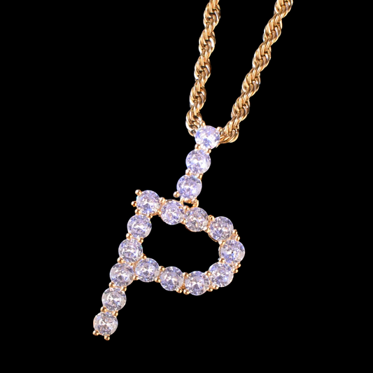 Gold plated Diamond Letter pendant