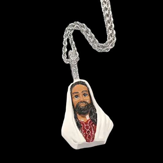 Jesus Pendant with enamel paint